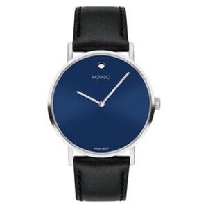NWT Movado Men's Black and Blue Swiss Watch